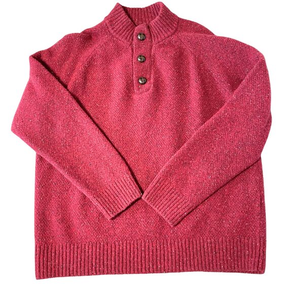 UNTUCKit Gordonne Fisherman Sweater Mens Size XL Chunky Lambswool Cozy Cabincore - Picture 1 of 11